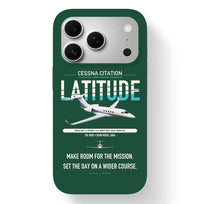 Thumbnail for Cessna Citation Latitude design on dark green magsafe iphone case, for iPhone 17 Pro