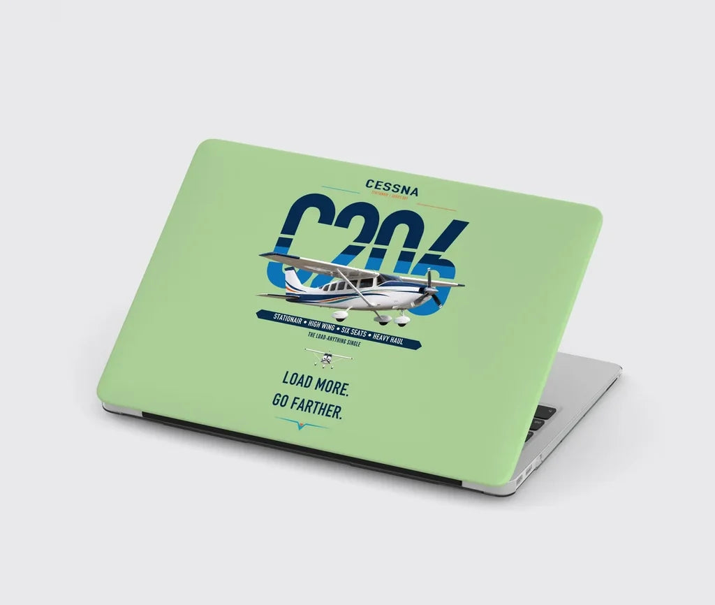 Cessna 206 Stationair design on light green MacBook case
