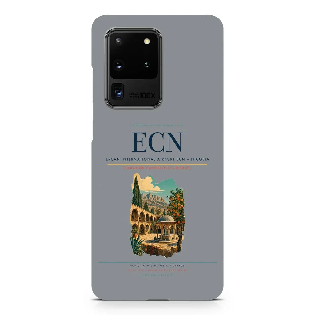 Ercan International Airport ECN — Nicosia design on samsung case - gray