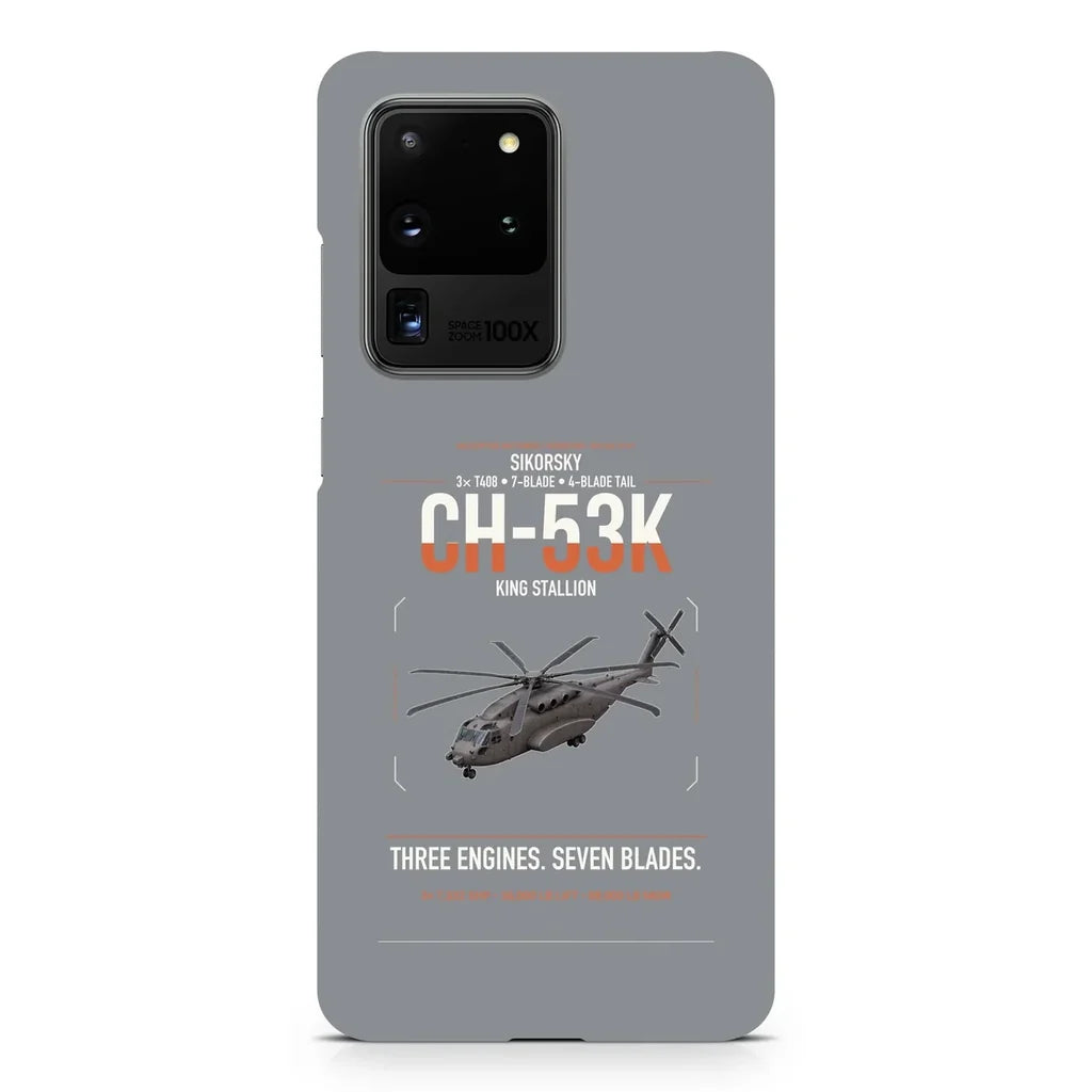 Sikorsky CH-53K King Stallion design on samsung case - gray