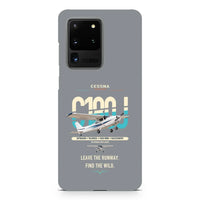 Thumbnail for Cessna 180J Skywagon design on samsung case - gray