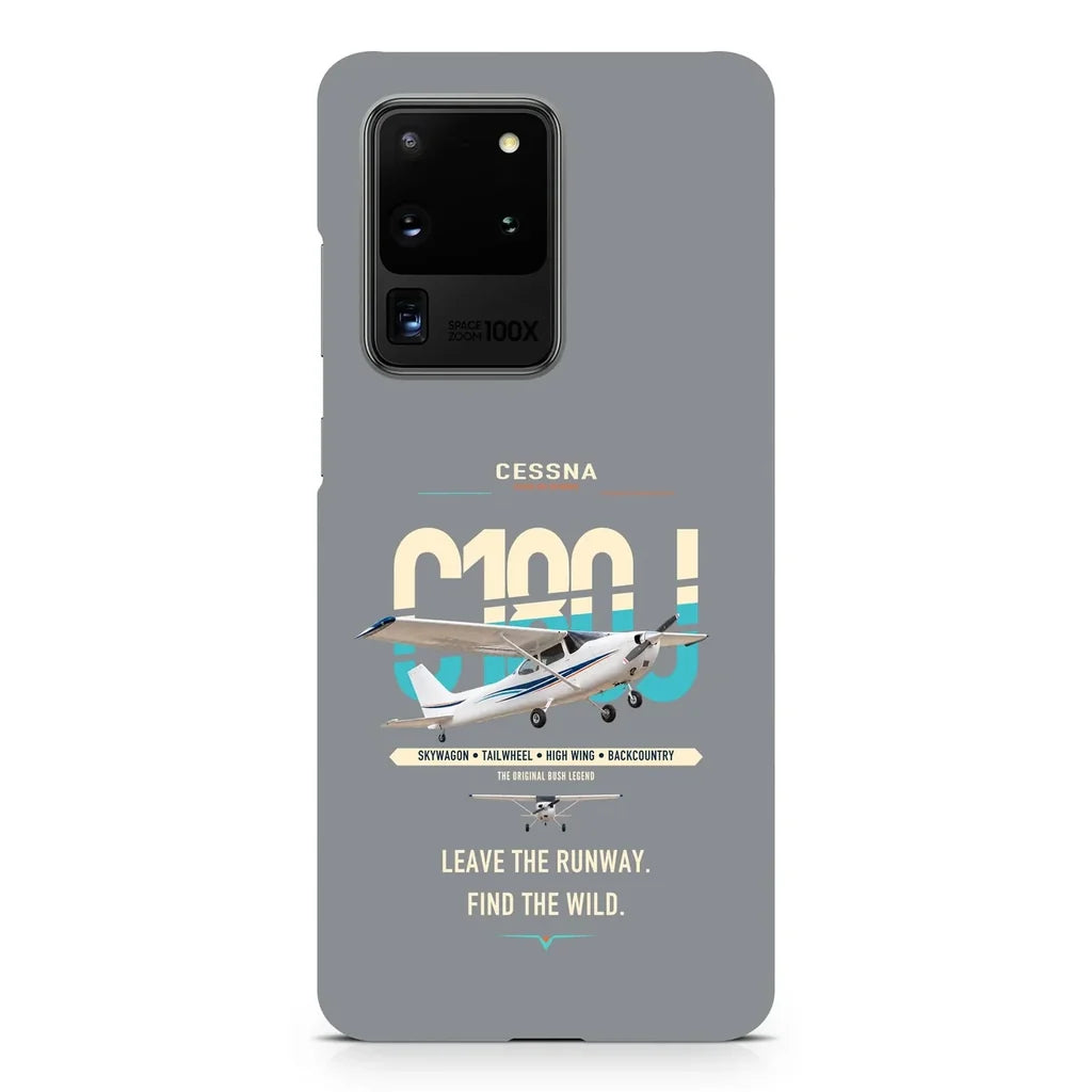 Cessna 180J Skywagon design on samsung case - gray