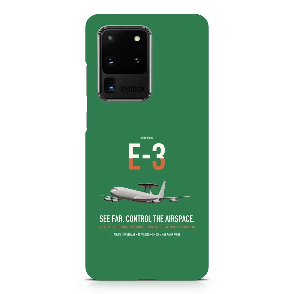 E-3 Sentry AWACS design on samsung case - green