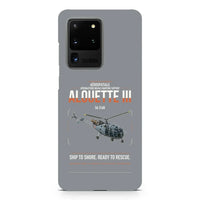 Thumbnail for Aérospatiale SA 316B Alouette III design on samsung case - gray