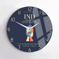 Thumbnail for Indianapolis International Airport IND Wall-Clock No-Frame - Navy Blue