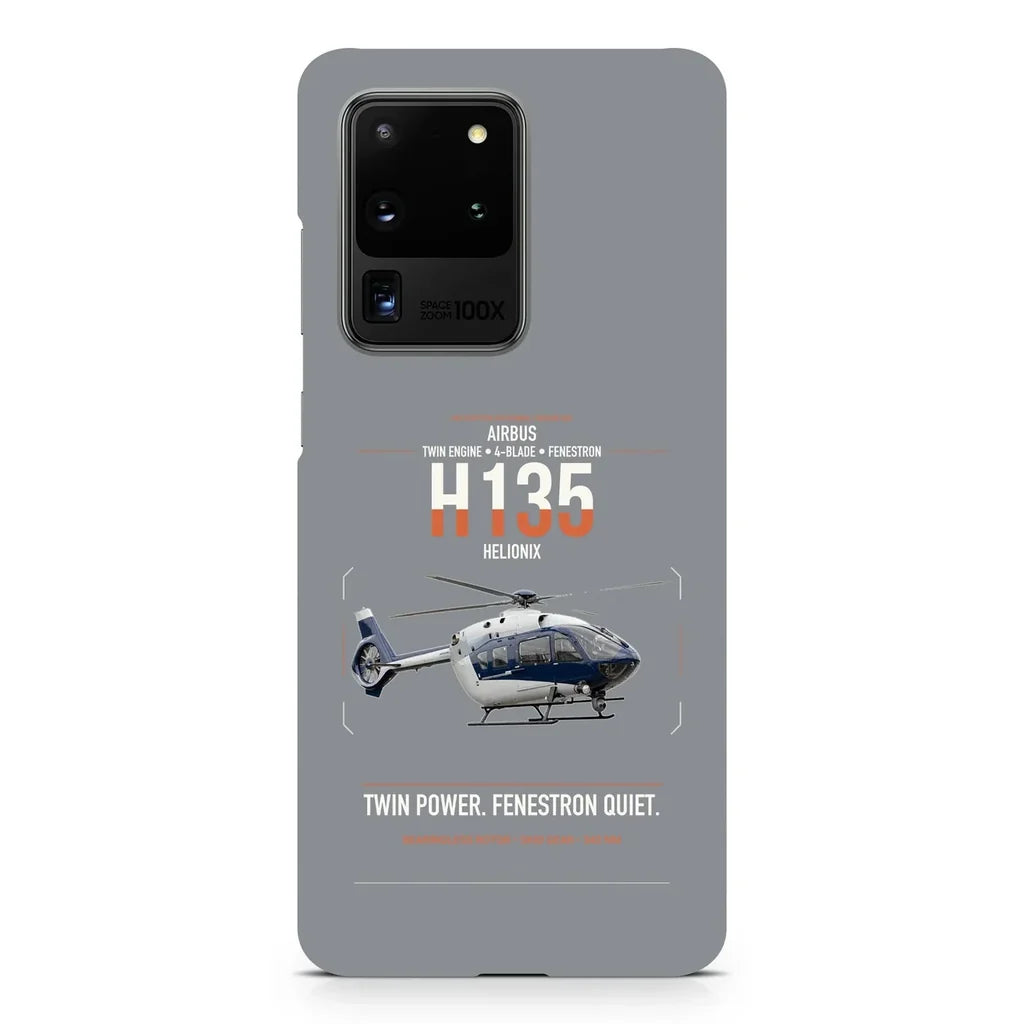 Airbus H135 design on samsung case - gray