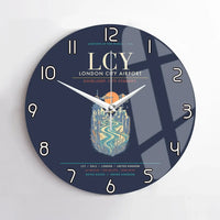 Thumbnail for London City Airport LCY Wall-Clock No-Frame - Navy Blue