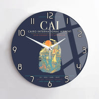 Thumbnail for Cairo International Airport CAI Wall-Clock No-Frame - Navy Blue