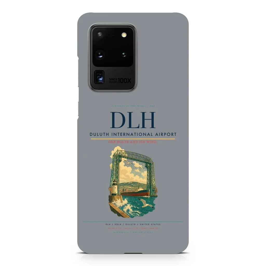 Duluth International Airport DLH design on samsung case - gray