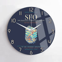 Thumbnail for San Francisco International Airport SFO Wall-Clock No-Frame - Navy Blue