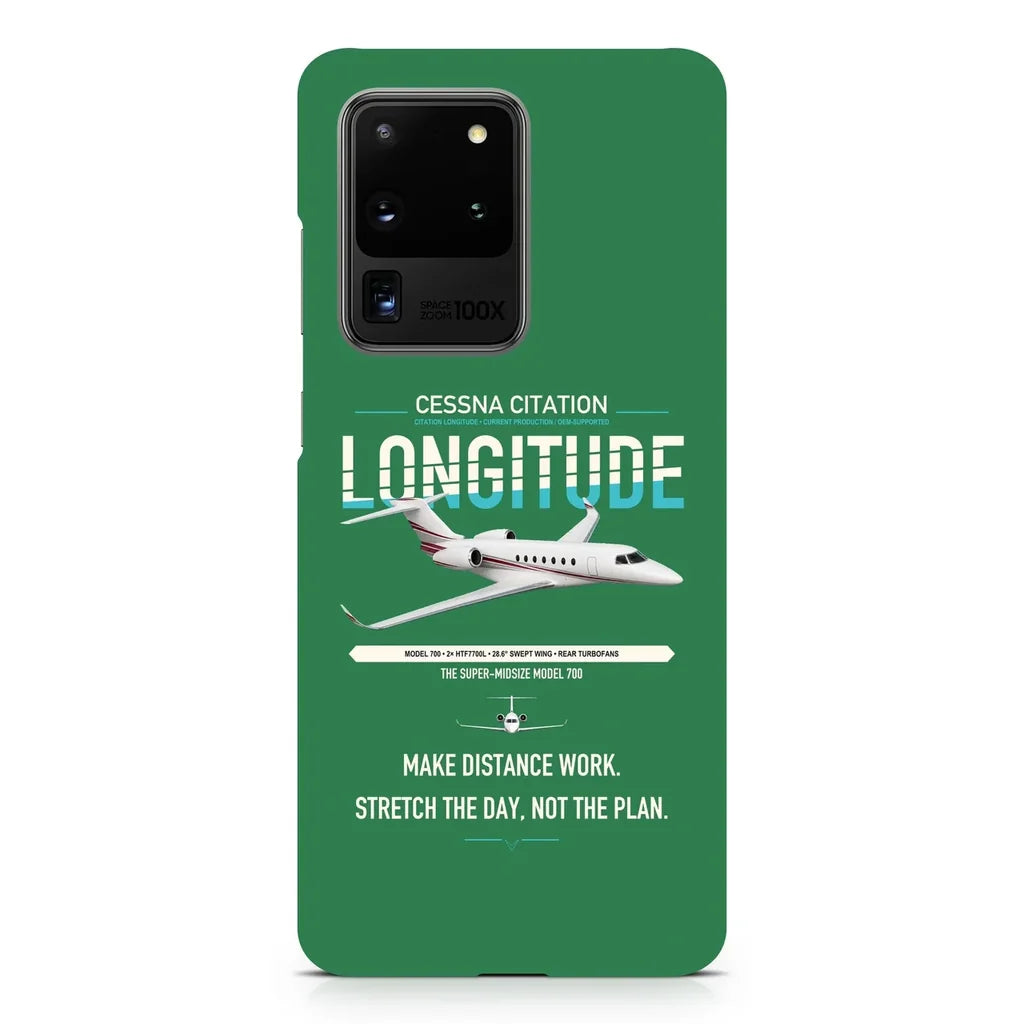 Cessna Citation Longitude design on samsung case - green