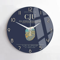 Thumbnail for Jeju International Airport CJU Wall-Clock No-Frame - Navy Blue