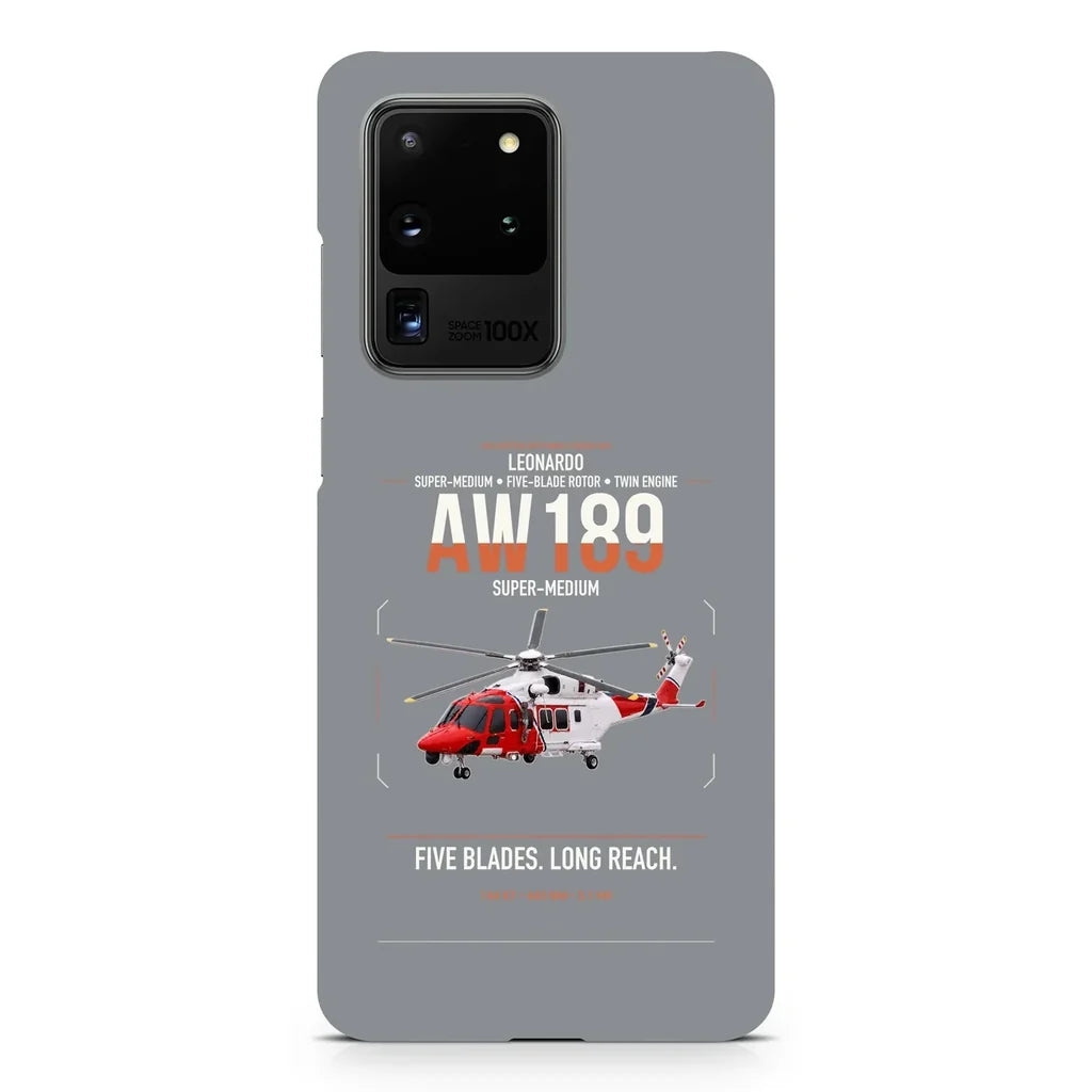 Leonardo AW189 design on samsung case - gray