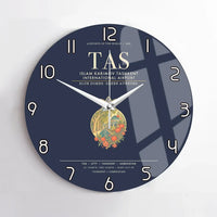 Thumbnail for Islam Karimov Tashkent International Airport TAS Wall-Clock No-Frame - Navy Blue