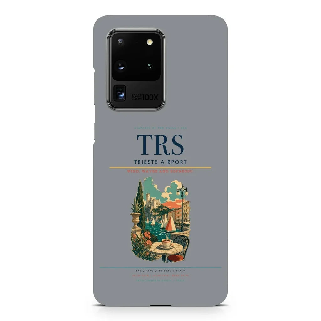 Trieste Airport TRS design on samsung case - gray
