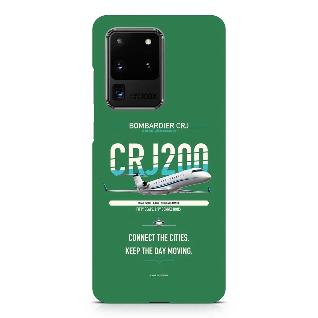 CRJ200 design on samsung case - green