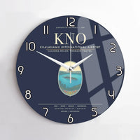 Thumbnail for Kualanamu International Airport Medan KNO Wall-Clock No-Frame - Navy Blue