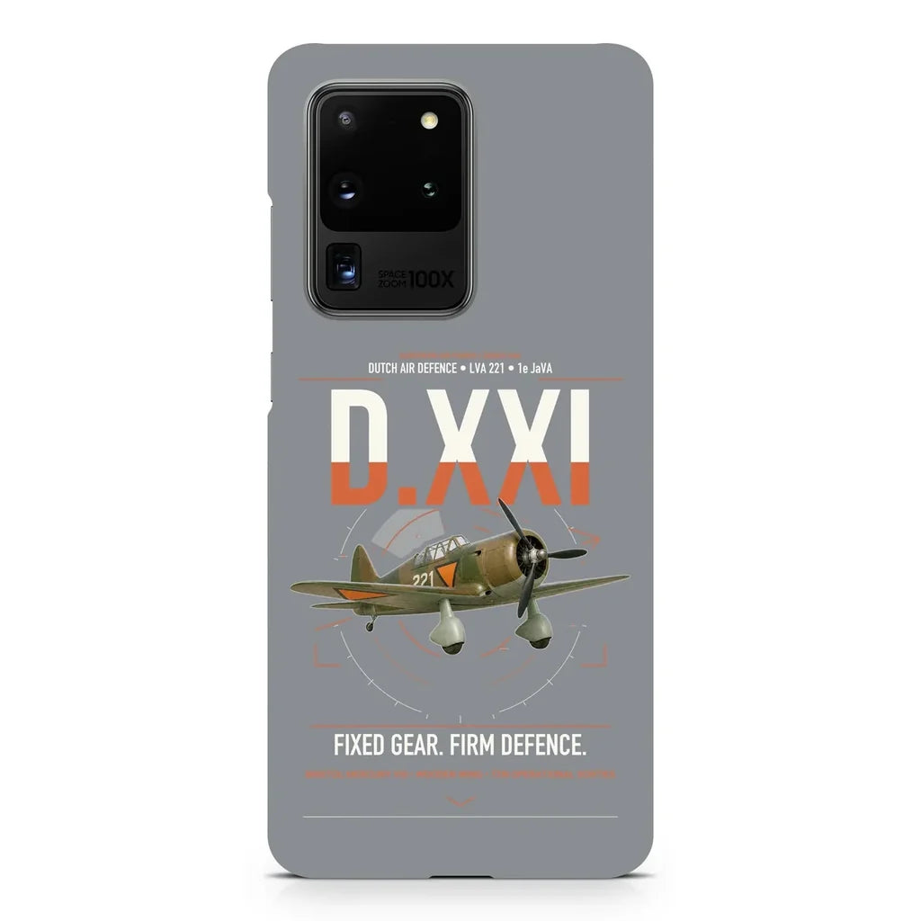 Fokker D.XXI — Dutch LVA aircraft 221 design on samsung case - gray