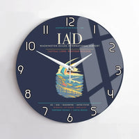 Thumbnail for Washington Dulles International Airport IAD Wall-Clock No-Frame - Navy Blue