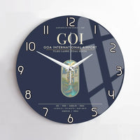 Thumbnail for Goa International Airport Dabolim GOI Wall-Clock No-Frame - Navy Blue