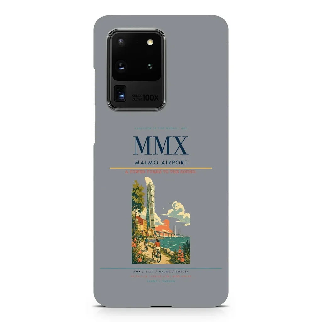 Malmo Airport MMX design on samsung case - gray