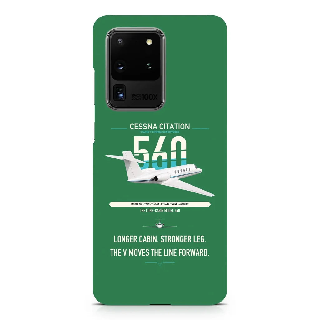 Cessna Citation 560 - Citation V design on samsung case - green
