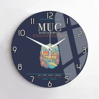 Thumbnail for Munich Airport MUC Wall-Clock No-Frame - Navy Blue