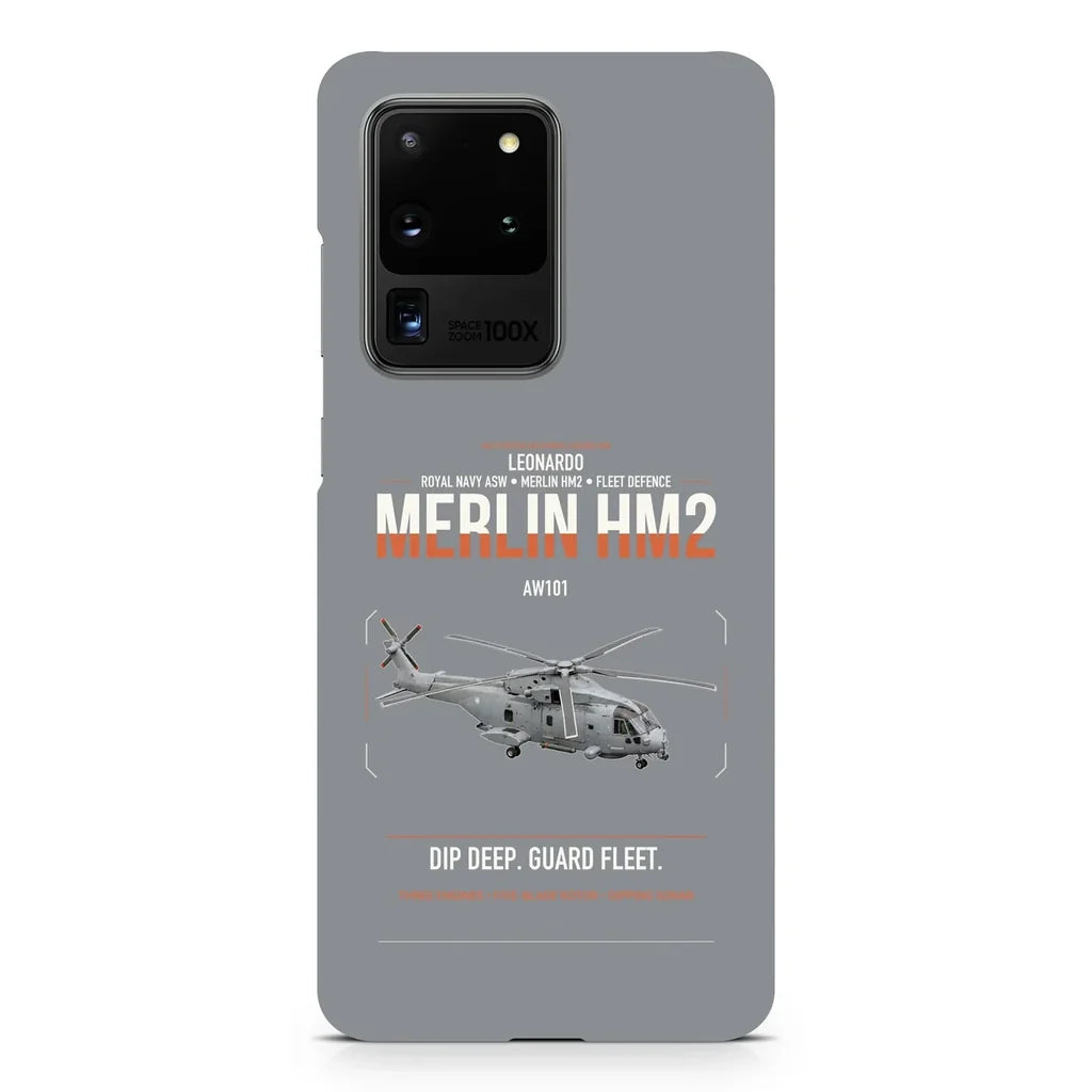 Leonardo AW101 Merlin HM2 design on samsung case - gray