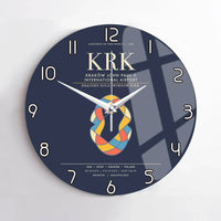 Thumbnail for Krakow John Paul II International Airport KRK Wall-Clock No-Frame - Navy Blue