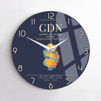 Thumbnail for Gdansk Lech Waesa Airport GDN Wall-Clock No-Frame - Navy Blue