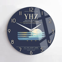 Thumbnail for Halifax Stanfield International Airport YHZ Wall-Clock No-Frame - Navy Blue