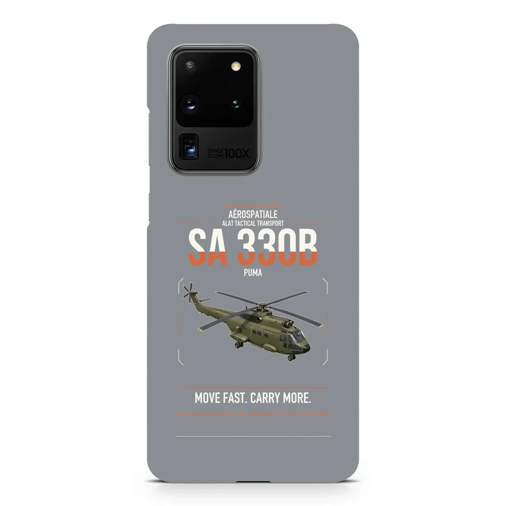 Aérospatiale SA 330B Puma design on samsung case - gray