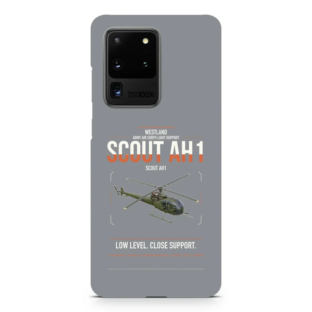 Westland Scout AH1 design on samsung case - gray