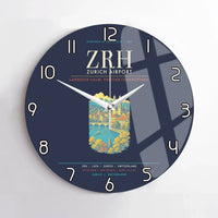 Thumbnail for Zurich Airport ZRH Wall-Clock No-Frame - Navy Blue