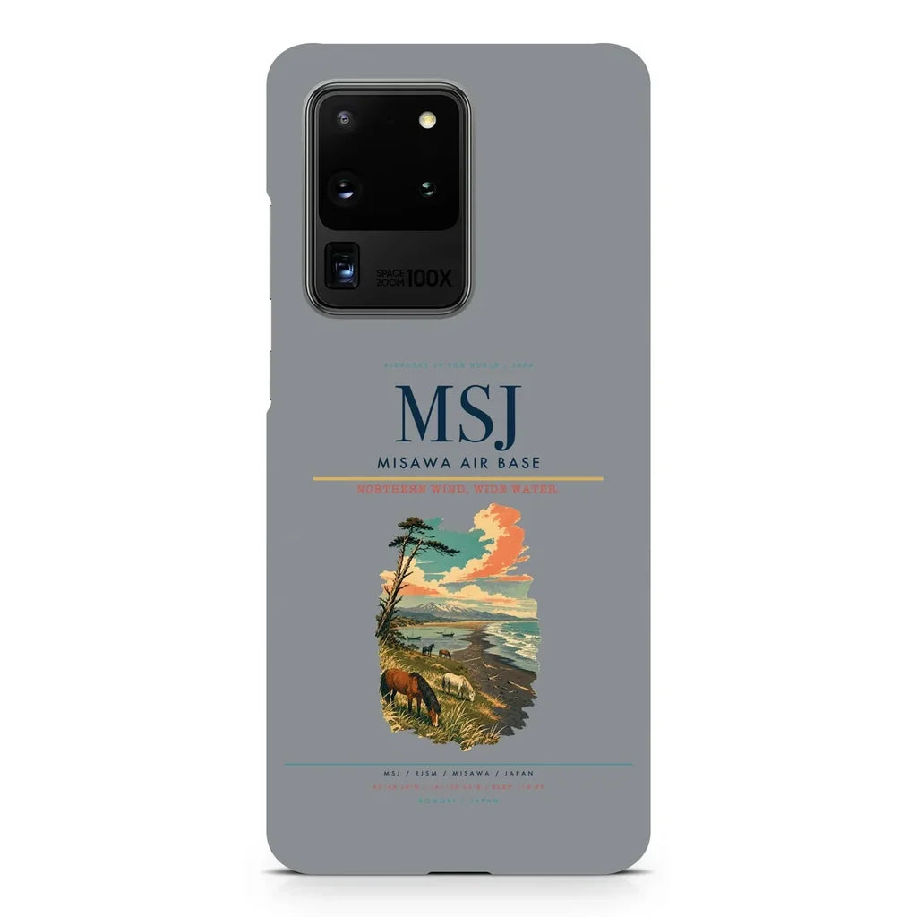Misawa Air Base MSJ design on samsung case - gray