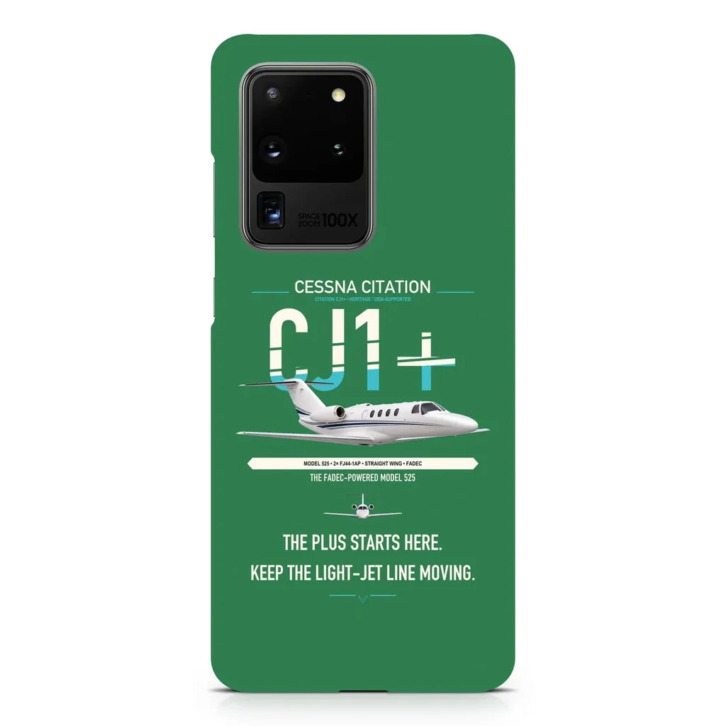 Cessna Citation CJ1+ design on samsung case - green