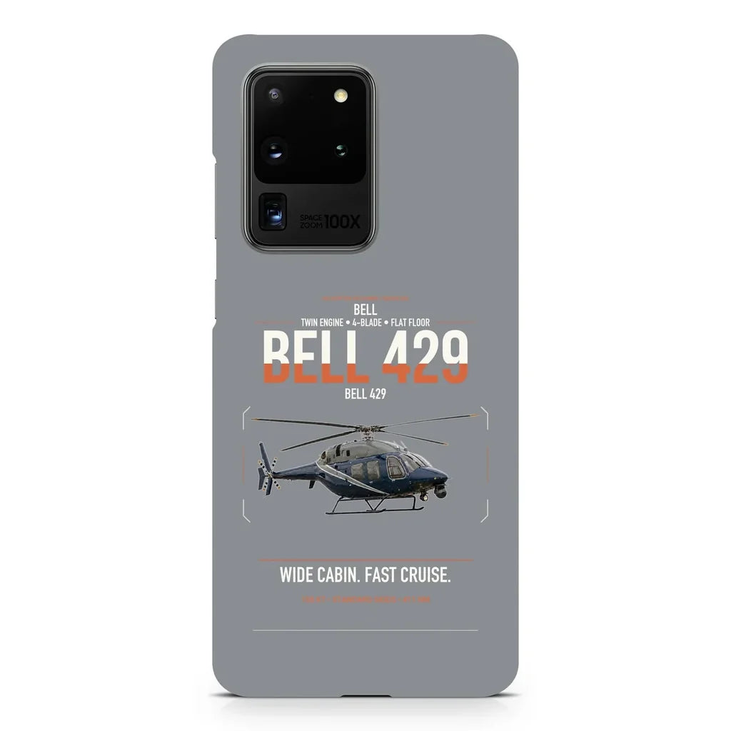 Bell 429 design on samsung case - gray