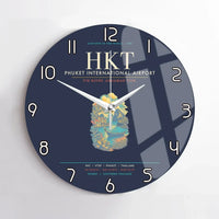 Thumbnail for Phuket International Airport HKT Wall-Clock No-Frame - Navy Blue