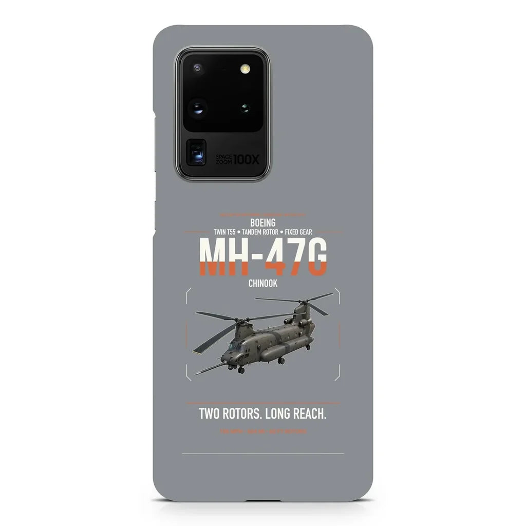 Boeing MH-47G Chinook design on samsung case - gray