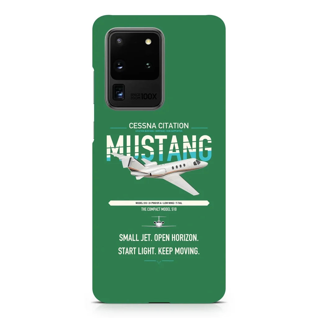 Cessna Citation Mustang design on samsung case - green