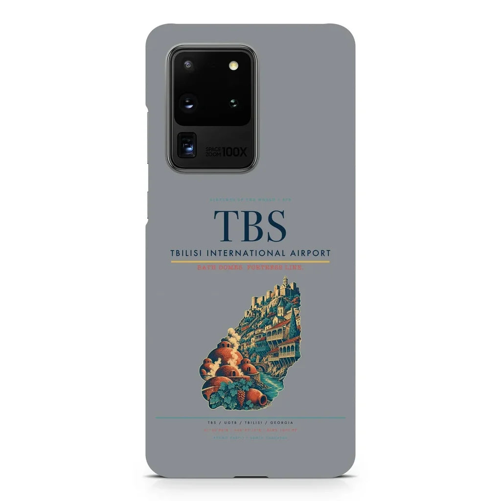 Tbilisi International Airport TBS design on samsung case - gray