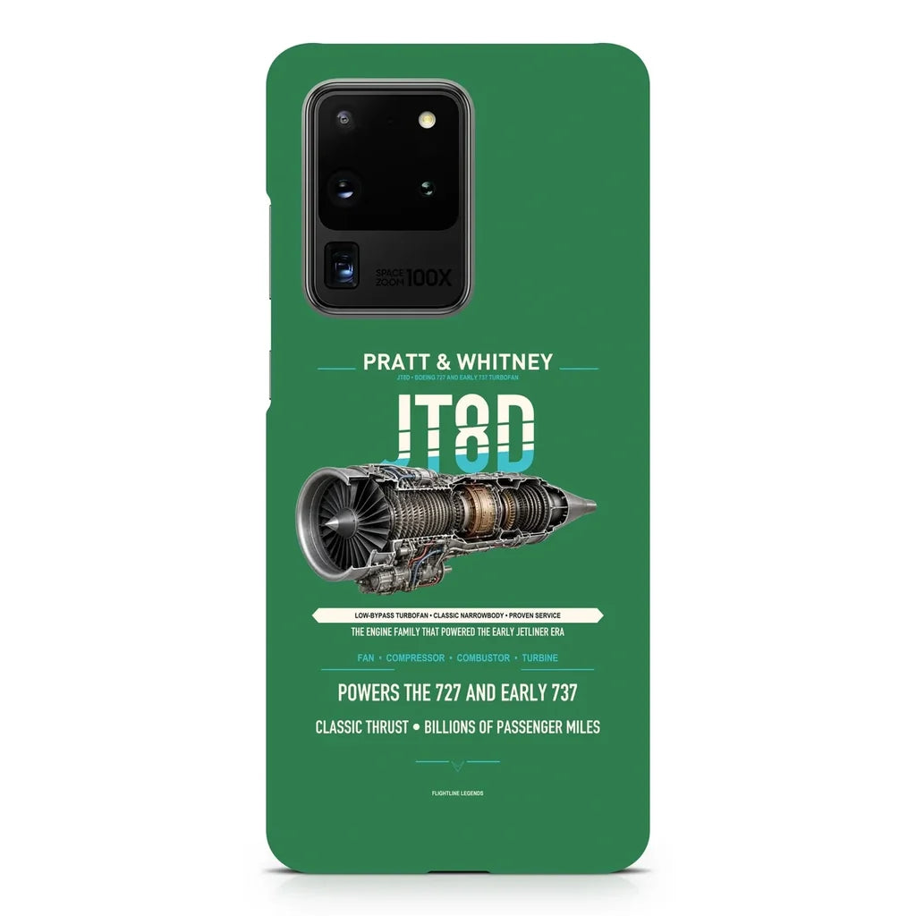 JT8D design on samsung case - green