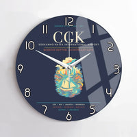 Thumbnail for Jakarta Soekarno-Hatta International Airport CGK Wall-Clock No-Frame - Navy Blue