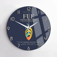Thumbnail for Fuerteventura Airport FUE Wall-Clock No-Frame - Navy Blue