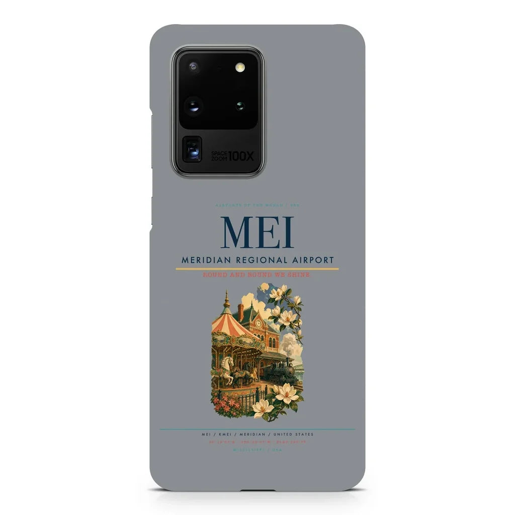 Meridian Regional Airport MEI design on samsung case - gray