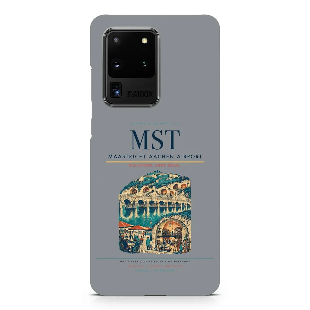 Maastricht Aachen Airport MST design on samsung case - gray