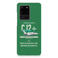 Thumbnail for Cessna Citation CJ2+ design on samsung case - green