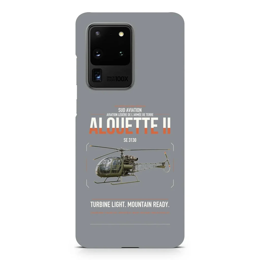 Sud Aviation SE 3130 Alouette II design on samsung case - gray