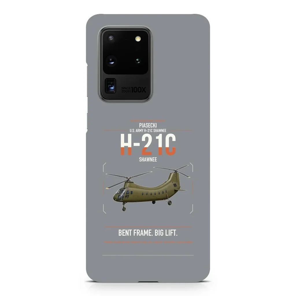 Piasecki H-21C Shawnee design on samsung case - gray