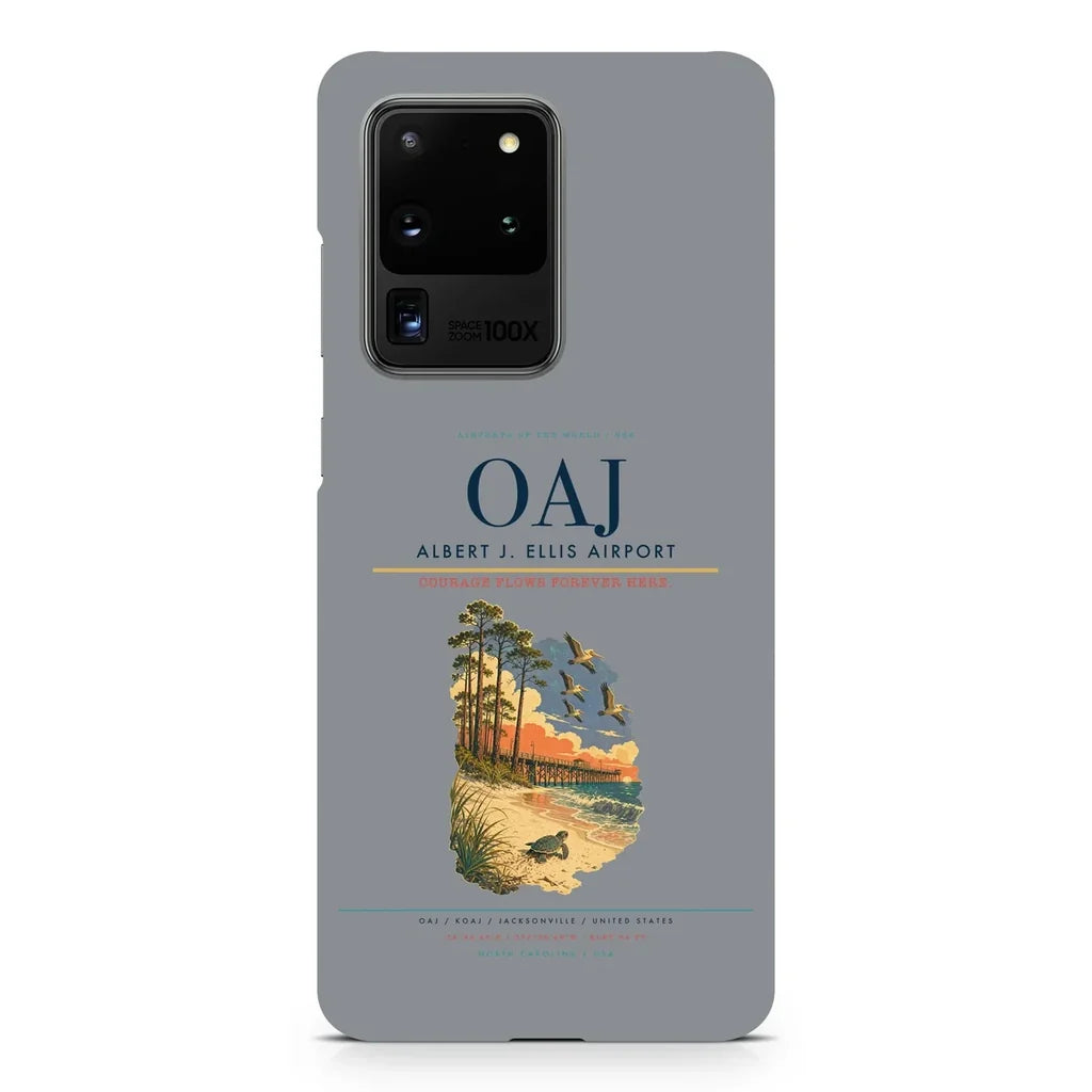 Albert J. Ellis Airport OAJ design on samsung case - gray